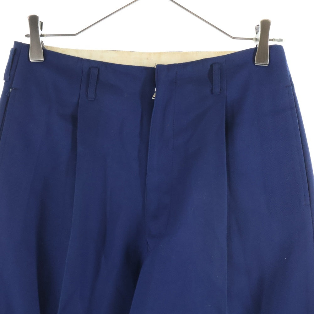 CREAM SODA(クリームソーダ) 2タック ジップアップ テーパードスラックスパンツ ネイビー