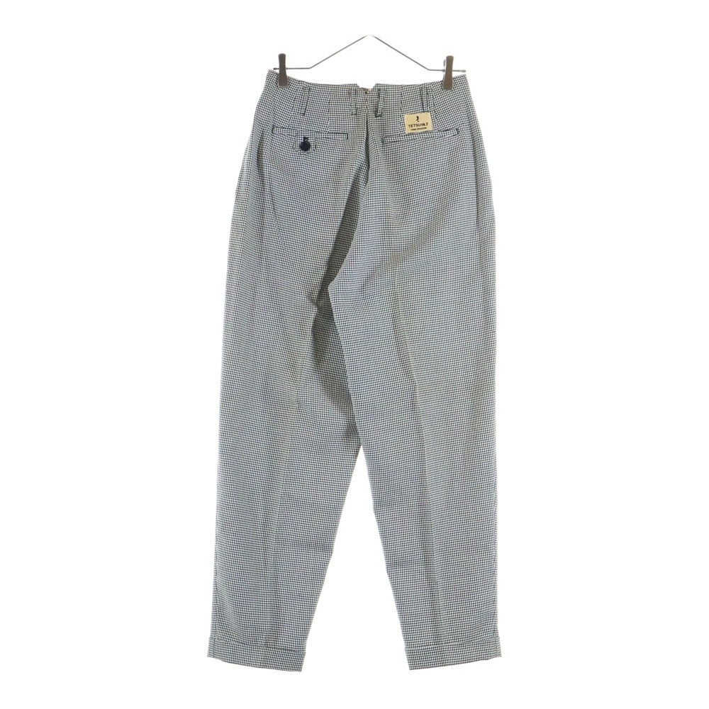 CREAM SODA(クリームソーダ) TETSUYA.T PINK DRAGON テツヤティーピンクドラゴン 千鳥格子柄 テーパードスラックスパンツ グレー