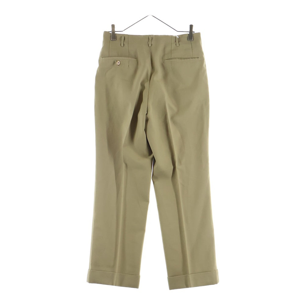 VINTAGE(ヴィンテージ) 50-60S VINTAGE MITRAジップ 2タック ヴィンテージ テーパードスラックスパンツ ベージュ