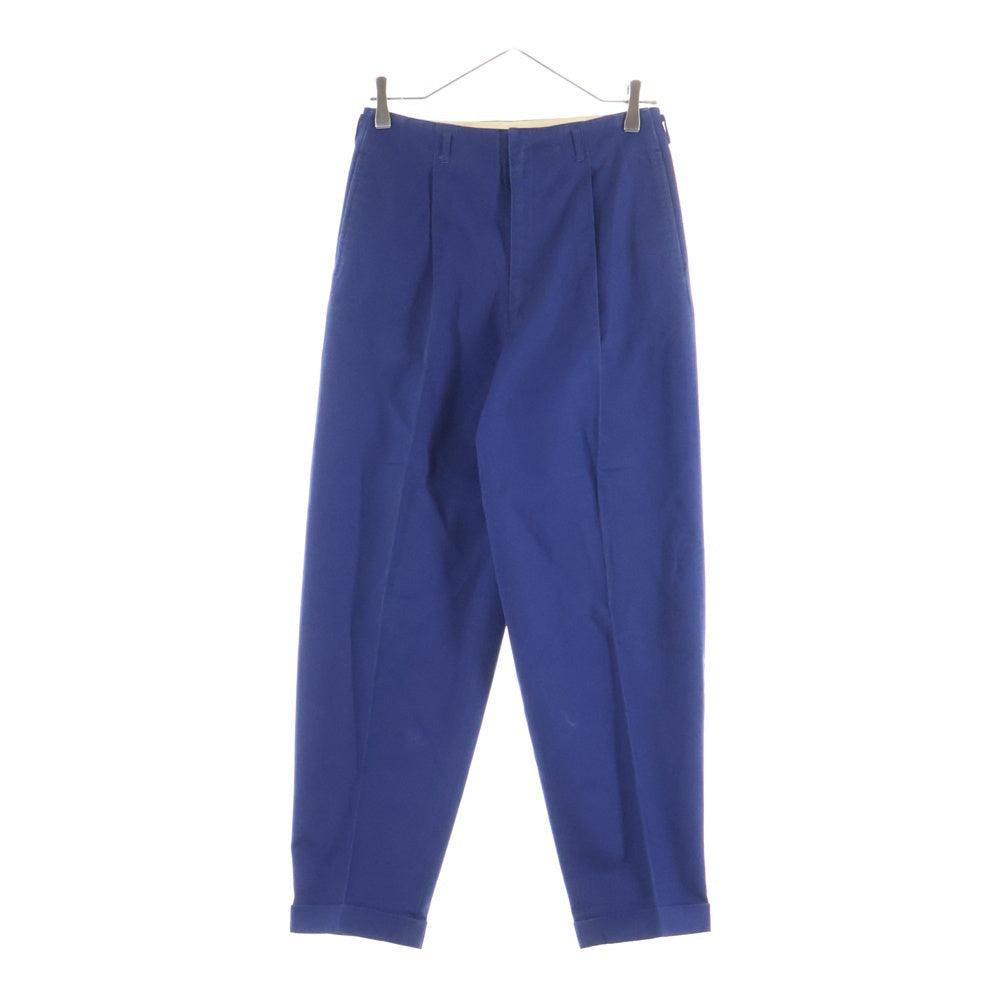 CREAM SODA(クリームソーダ) 2タック ジップアップ テーパードスラックスパンツ ネイビー