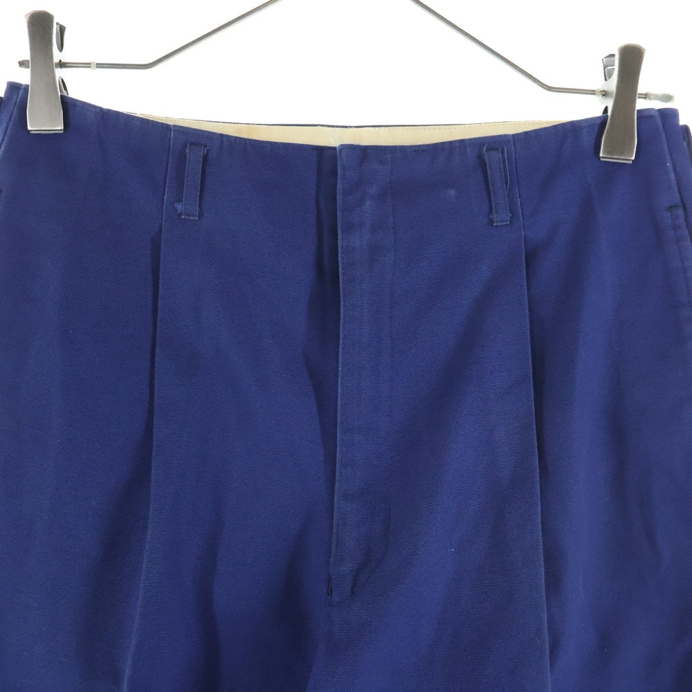 CREAM SODA(クリームソーダ) 2タック ジップアップ テーパードスラックスパンツ ネイビー