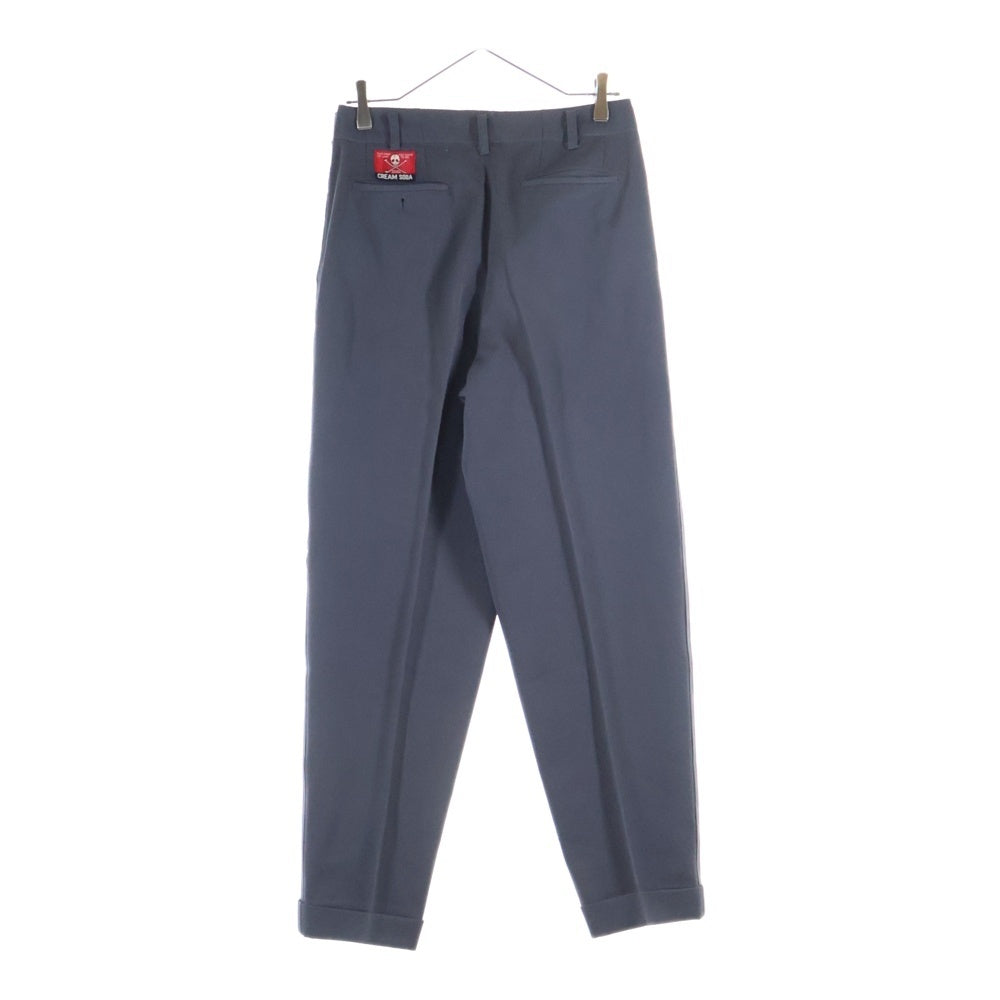 CREAM SODA(クリームソーダ) 2タック ジップアップ テーパードスラックスパンツ グレー