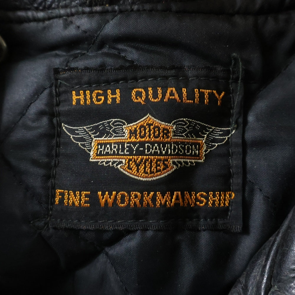 HARLEY DAVIDSON(ハーレーダビッドソン) 50S VINTAGE ヴィンテージ レザー ダブルライダースジャケット ブラック
