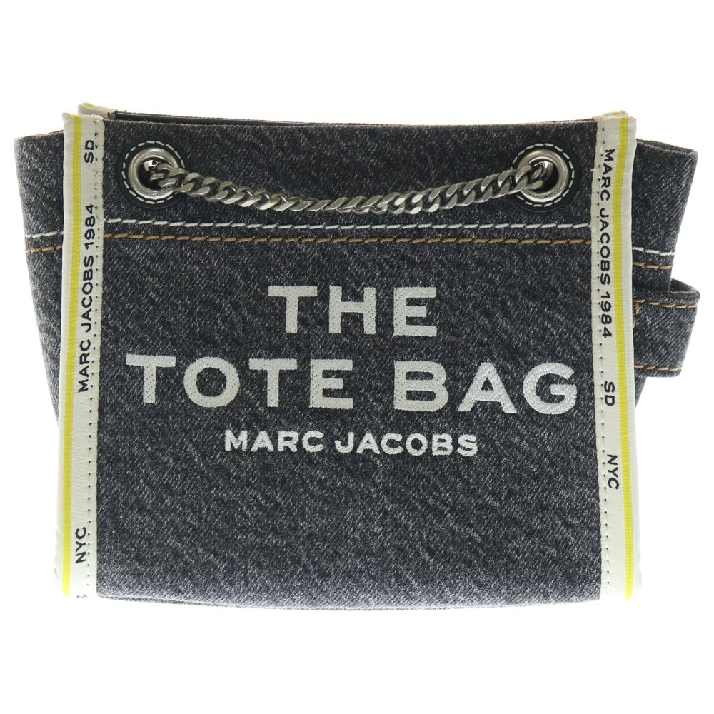 MARC BY MARC JACOBS(マーク バイ マーク ジェイコブス) 2WAY ザ デニム チェーン トートバッグ ハンドバッグ インディゴ/イエロー レディース