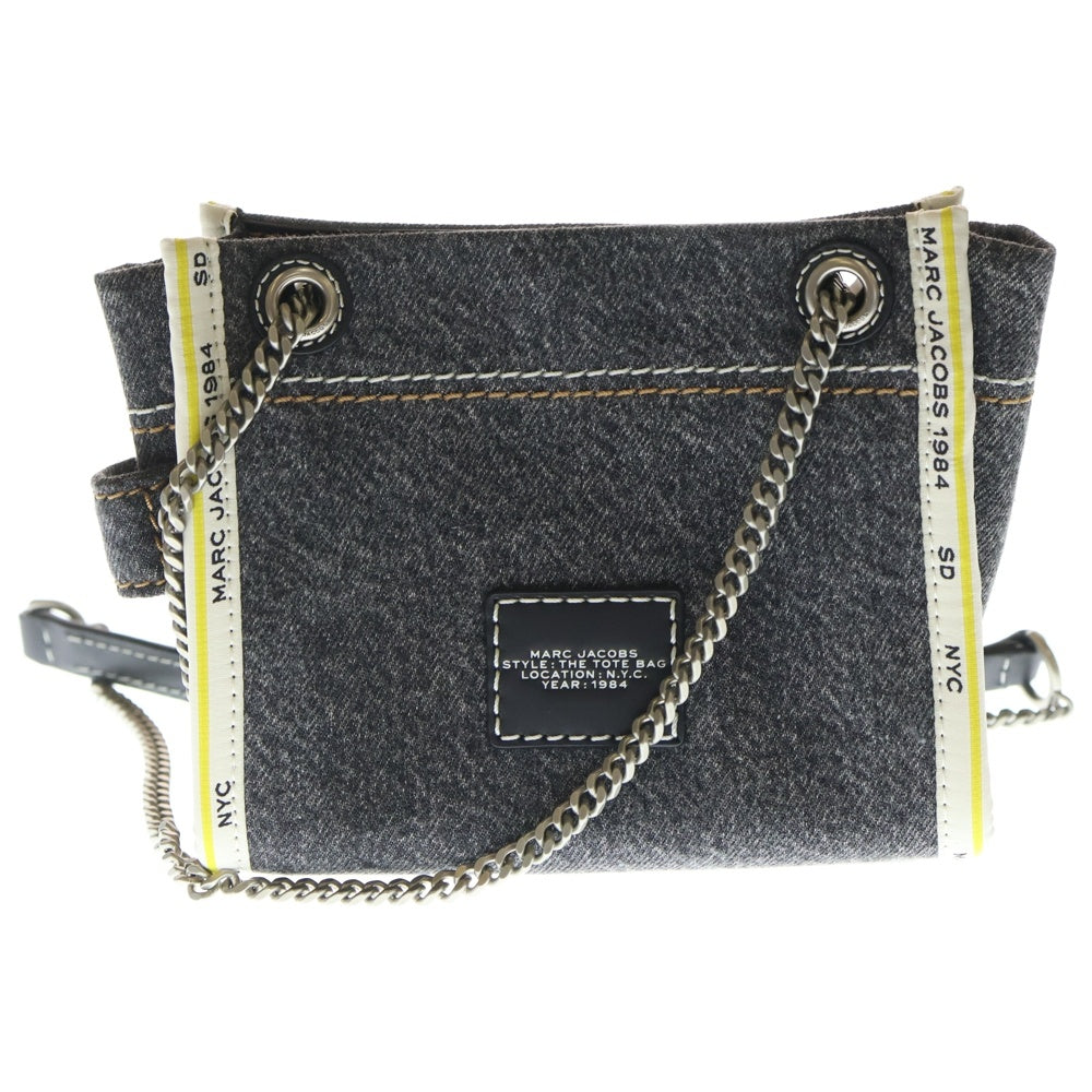 MARC BY MARC JACOBS(マーク バイ マーク ジェイコブス) 2WAY ザ デニム チェーン トートバッグ ハンドバッグ インディゴ/イエロー レディース
