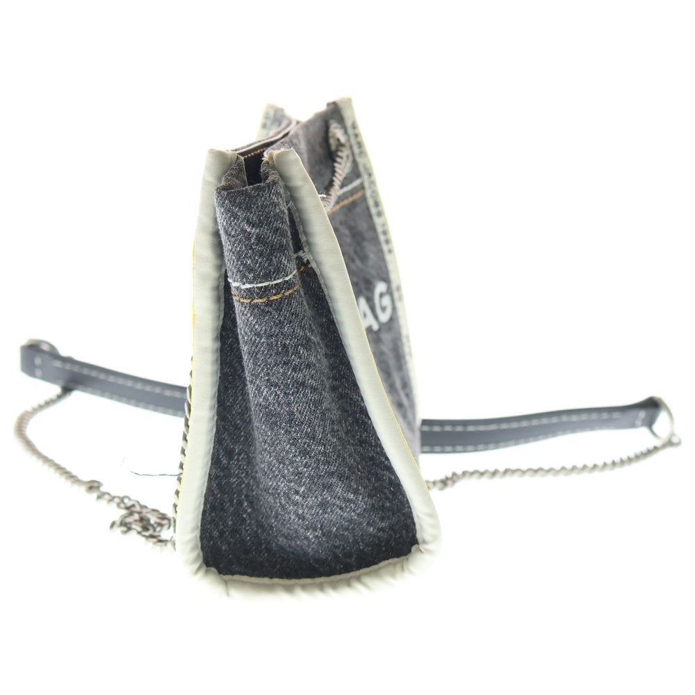 MARC BY MARC JACOBS(マーク バイ マーク ジェイコブス) 2WAY ザ デニム チェーン トートバッグ ハンドバッグ インディゴ/イエロー レディース