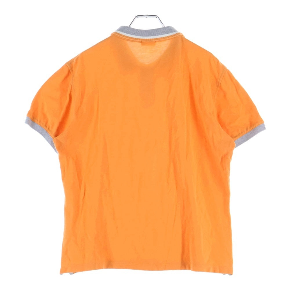 BRUNELLO CUCINELLI(ブルネロクチネリ) 2B カラーデザイン切り替え 半袖ポロシャツ オレンジ DL92837
