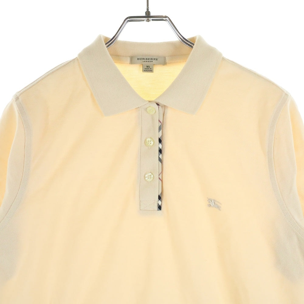 BURBERRY(バーバリー) ノバチェック切り替え ショートスリーブ コットンポロシャツ ベージュ HKK-003-05
