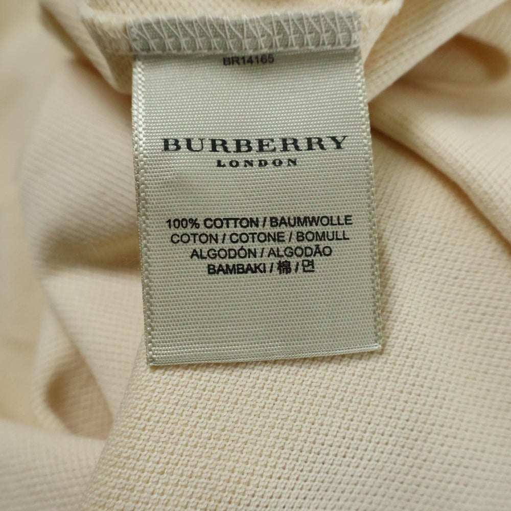 BURBERRY(バーバリー) ノバチェック切り替え ショートスリーブ コットンポロシャツ ベージュ HKK-003-05
