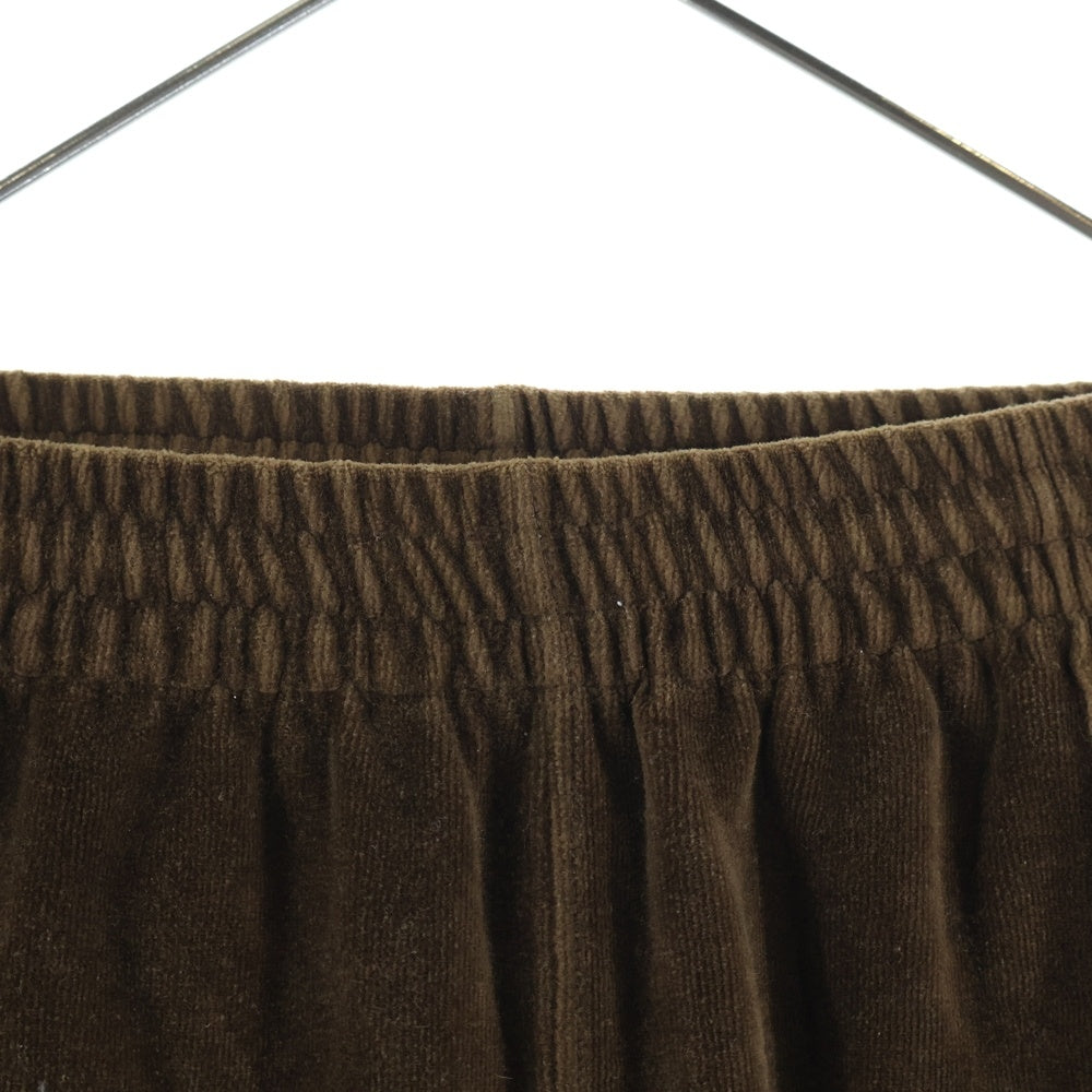 Needles(ニードルス) NARROW TRACK PANT VELOUR ナロー サイドライン ドローストリング ベロア トラックパンツ ブラウン DI179