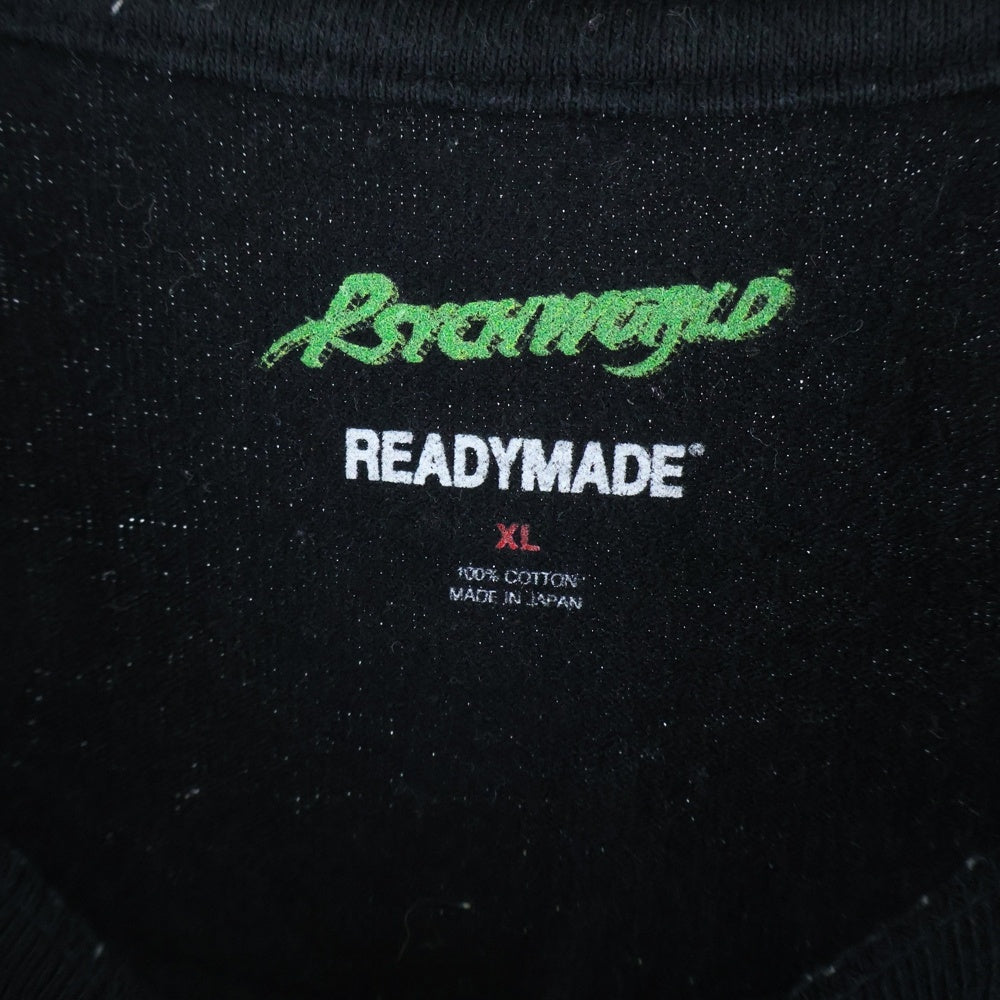 READY MADE(レディメイド) ×PSYCHWORLD PACK TEE サイコワールド パックT プリントTシャツ 半袖カットソー ブラック/グリーン