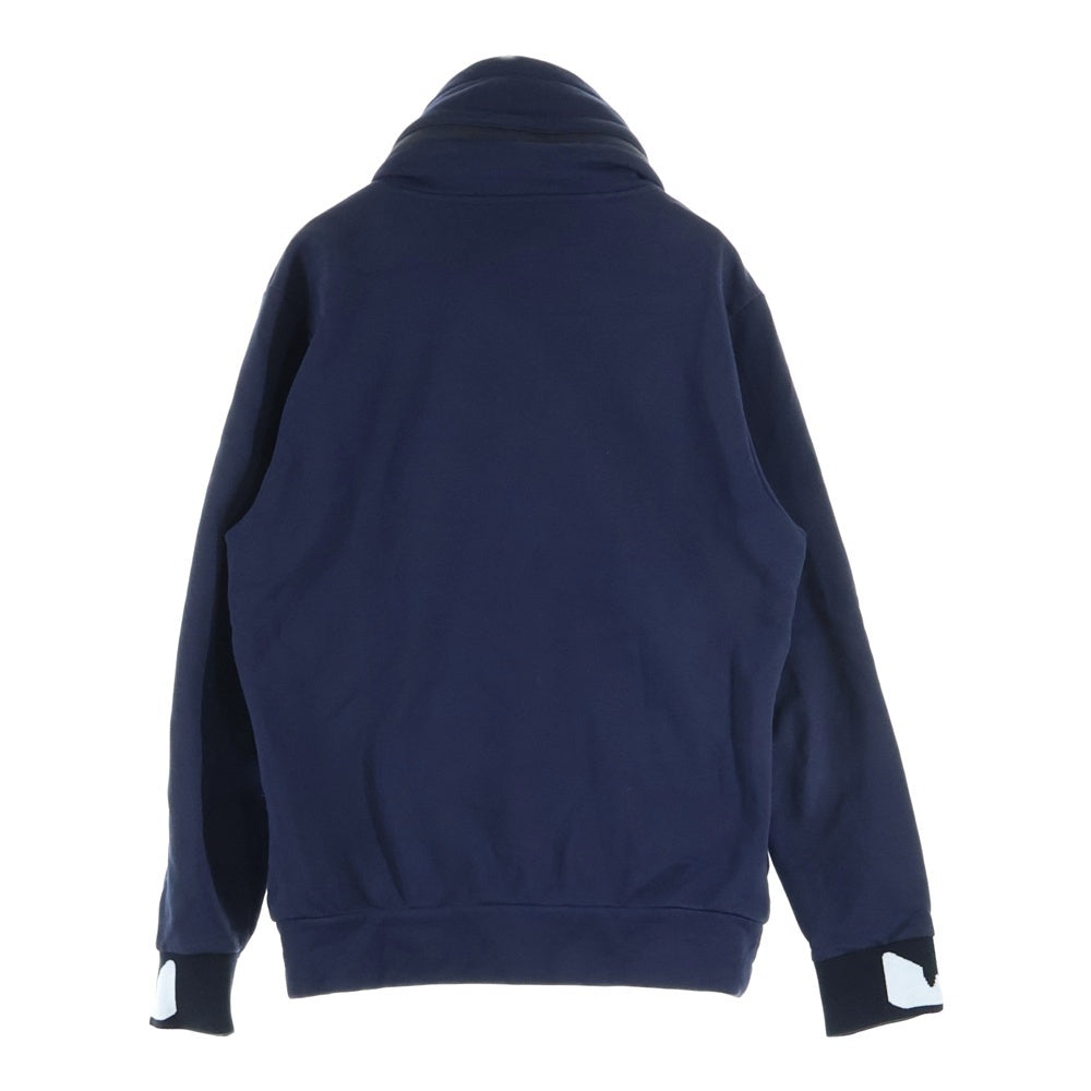 FENDI(フェンディ) リブ モンスターロゴ ジップアップジャケット フーデッド ジャージー ネイビー FAF525 A53H