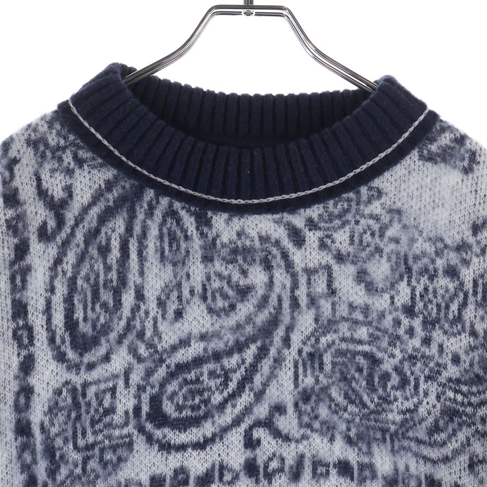 Sacai(サカイ) BANDANA JACQUARD KNIT PULLOVER バンダナ柄 ジャカード ニット セーター グレー 22-03103M