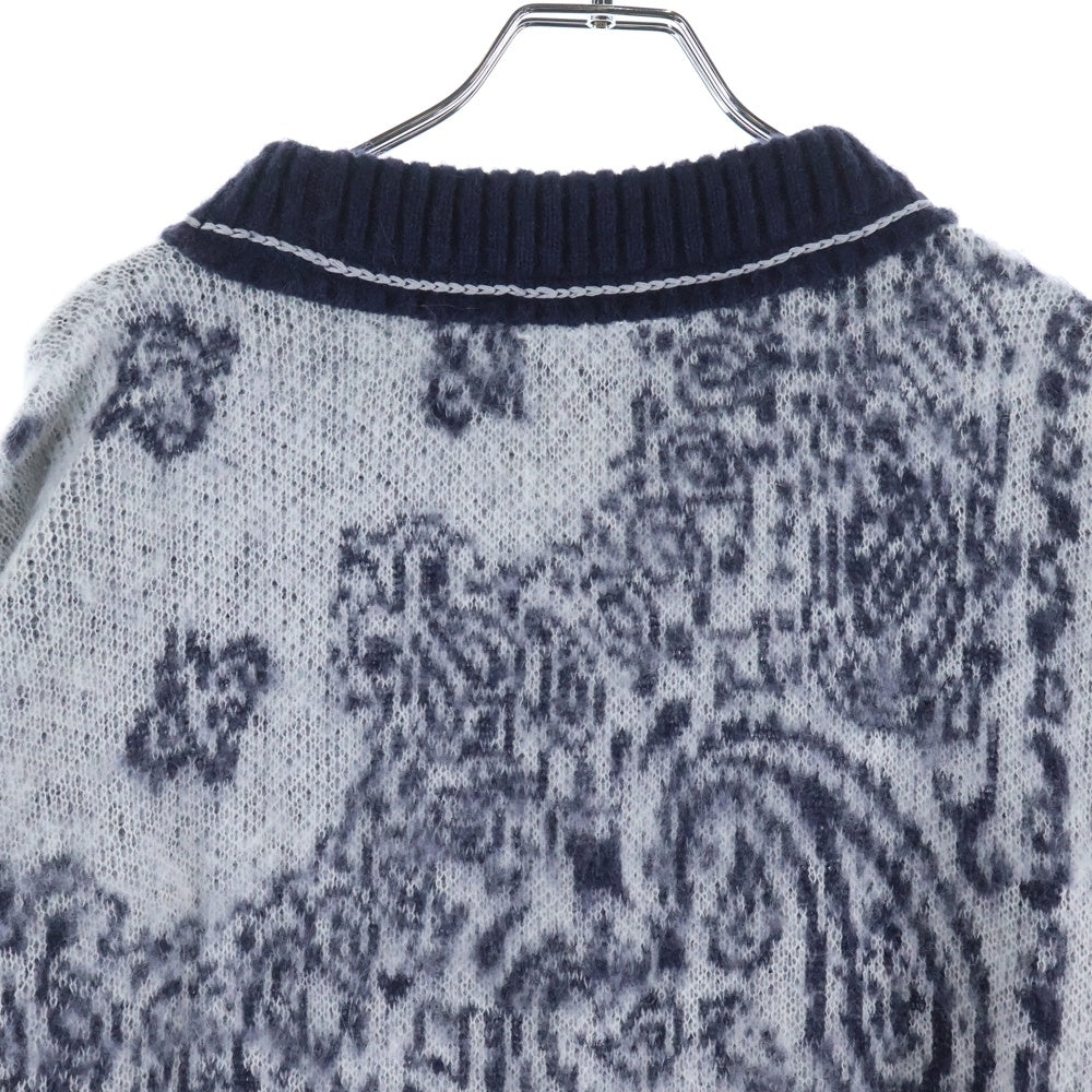Sacai(サカイ) BANDANA JACQUARD KNIT PULLOVER バンダナ柄 ジャカード ニット セーター グレー 22-03103M