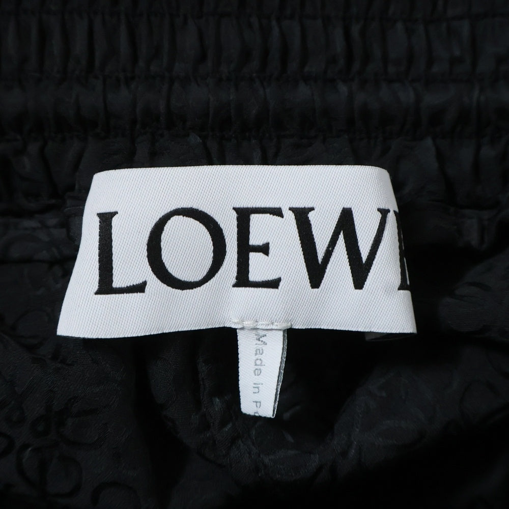 LOEWE(ロエベ) ジャガード アナグラム総柄 バルーントラウザーパンツ ブラック S359Y04X87