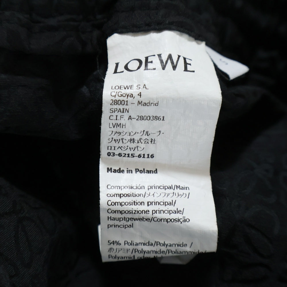 LOEWE(ロエベ) ジャガード アナグラム総柄 バルーントラウザーパンツ ブラック S359Y04X87