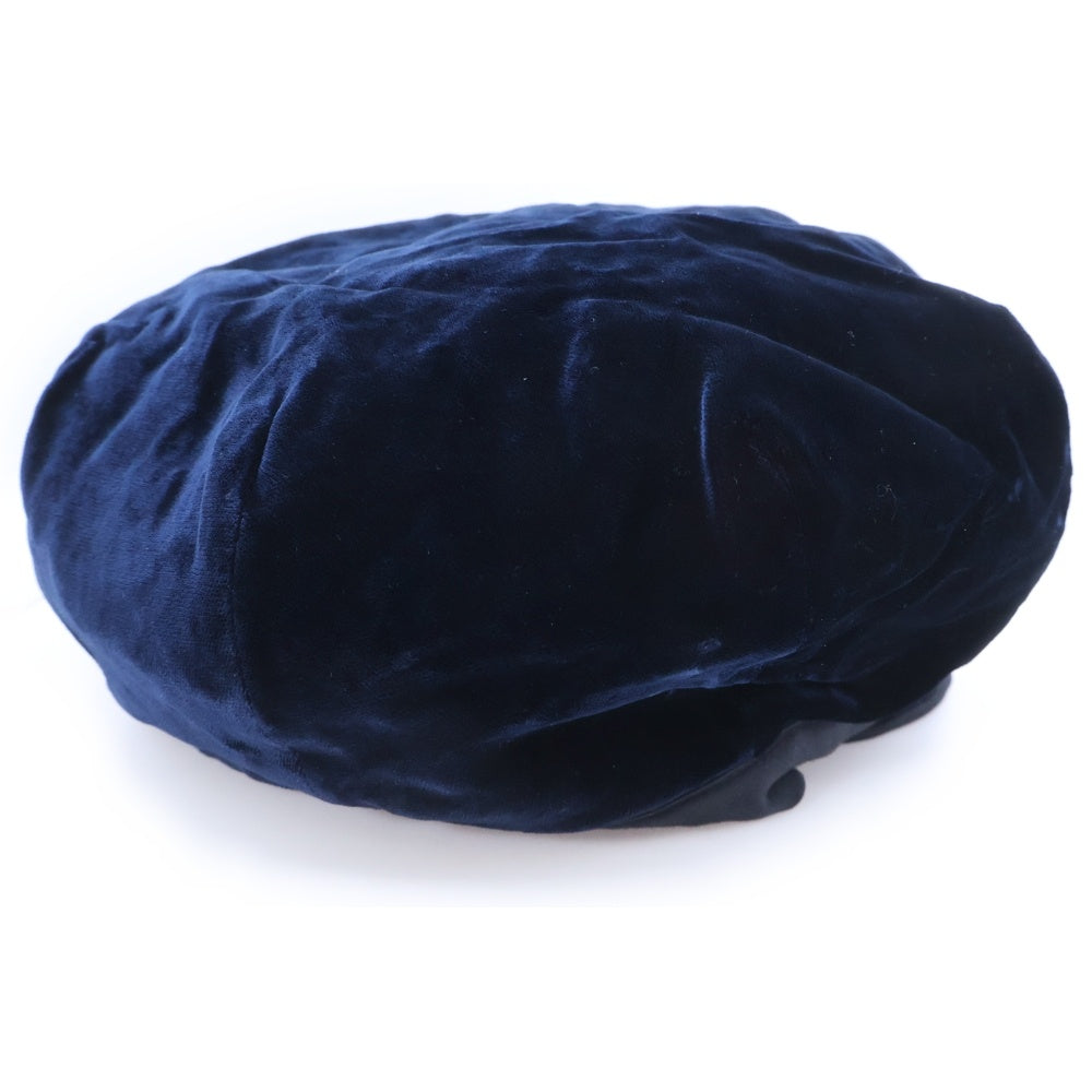 Yohji Yamamoto POUR HOMME(ヨウジヤマモト プールオム) ベルベット ベレー帽 キャップ 帽子 ネイビー