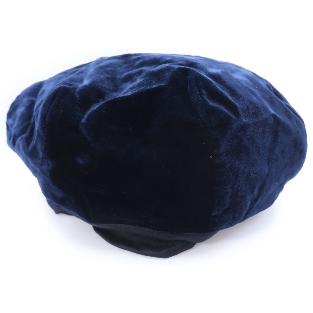 Yohji Yamamoto POUR HOMME(ヨウジヤマモト プールオム) ベルベット ベレー帽 キャップ 帽子 ネイビー