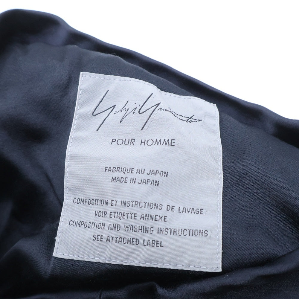 Yohji Yamamoto POUR HOMME(ヨウジヤマモト プールオム) ベルベット ベレー帽 キャップ 帽子 ネイビー