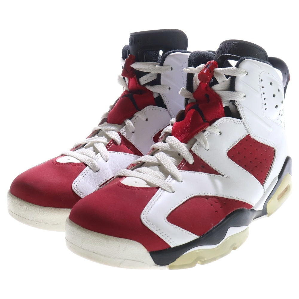 NIKE(ナイキ) 【観賞用 2014年製】 AIR JORDAN 6 RETRO CARMINE エアジョーダン6 レトロ カーマイン ハイカットスニーカー レッド/ホワイト US9.5/27.5cm 384664-160