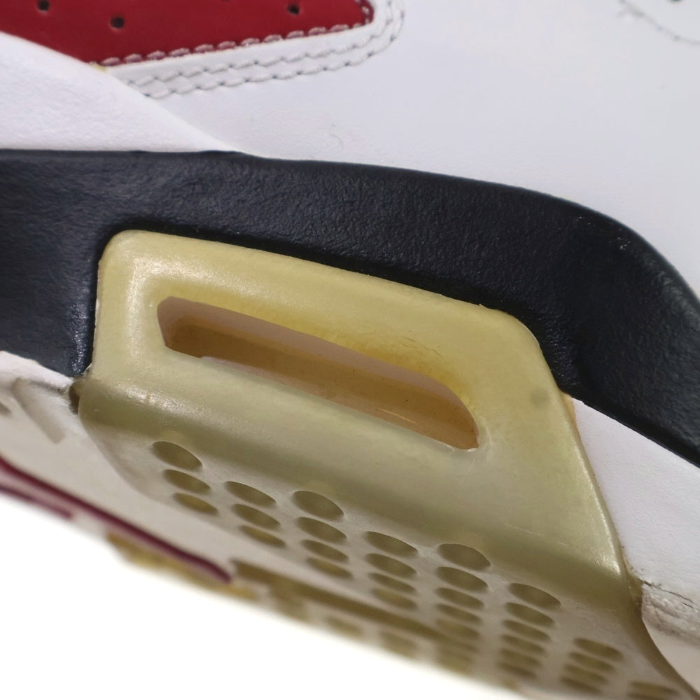 NIKE(ナイキ) 【観賞用 2014年製】 AIR JORDAN 6 RETRO CARMINE エアジョーダン6 レトロ カーマイン ハイカットスニーカー レッド/ホワイト US9.5/27.5cm 384664-160