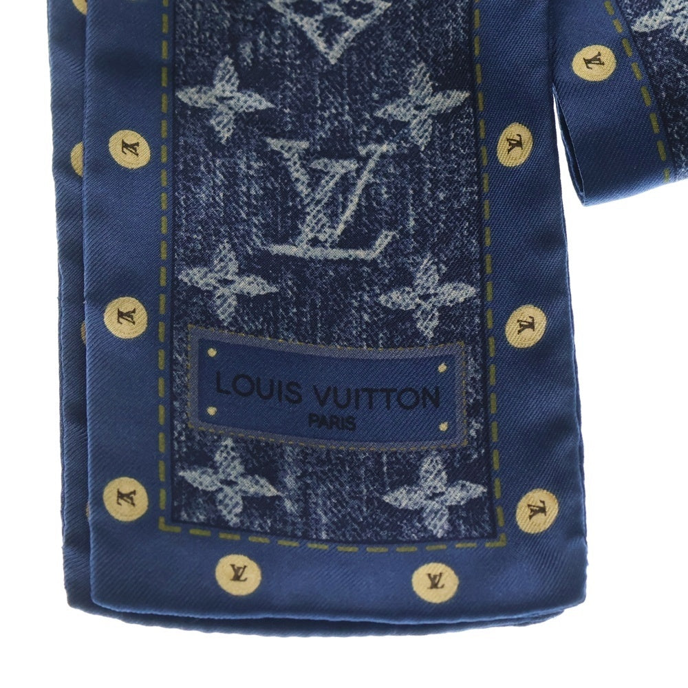 LOUIS VUITTON(ルイヴィトン) ツィリー モノグラム シルクスカーフ ネイビー