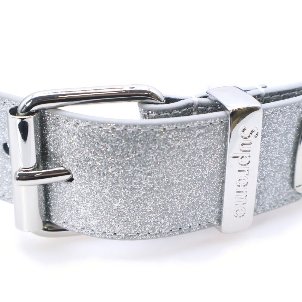SUPREME(シュプリーム) 22AW Glitter Vinyl Ranger Belt グリッター ビニール レンジャー ベルト シルバー