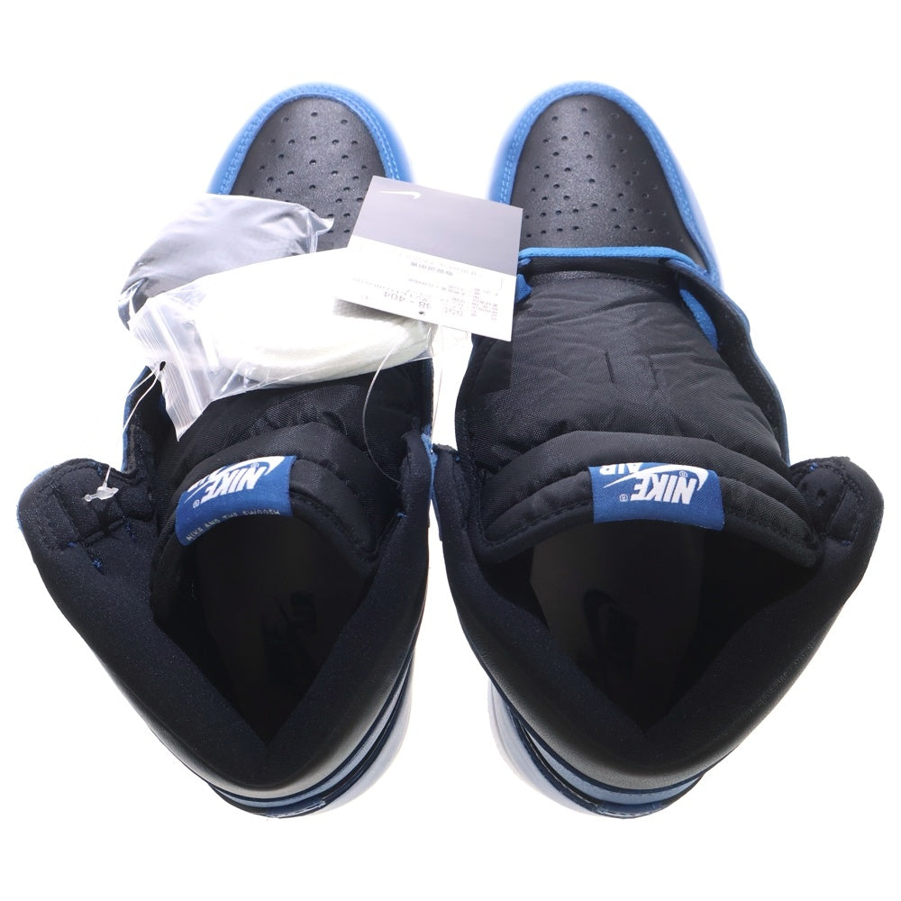 NIKE(ナイキ) AIR JORDAN 1 RETRO HIGH OG DARK MARINA BLUE エアジョーダン1 レトロ ダークマリーナブルー ハイカットスニーカー ブラック/ブルー US10/28cm 555088-404