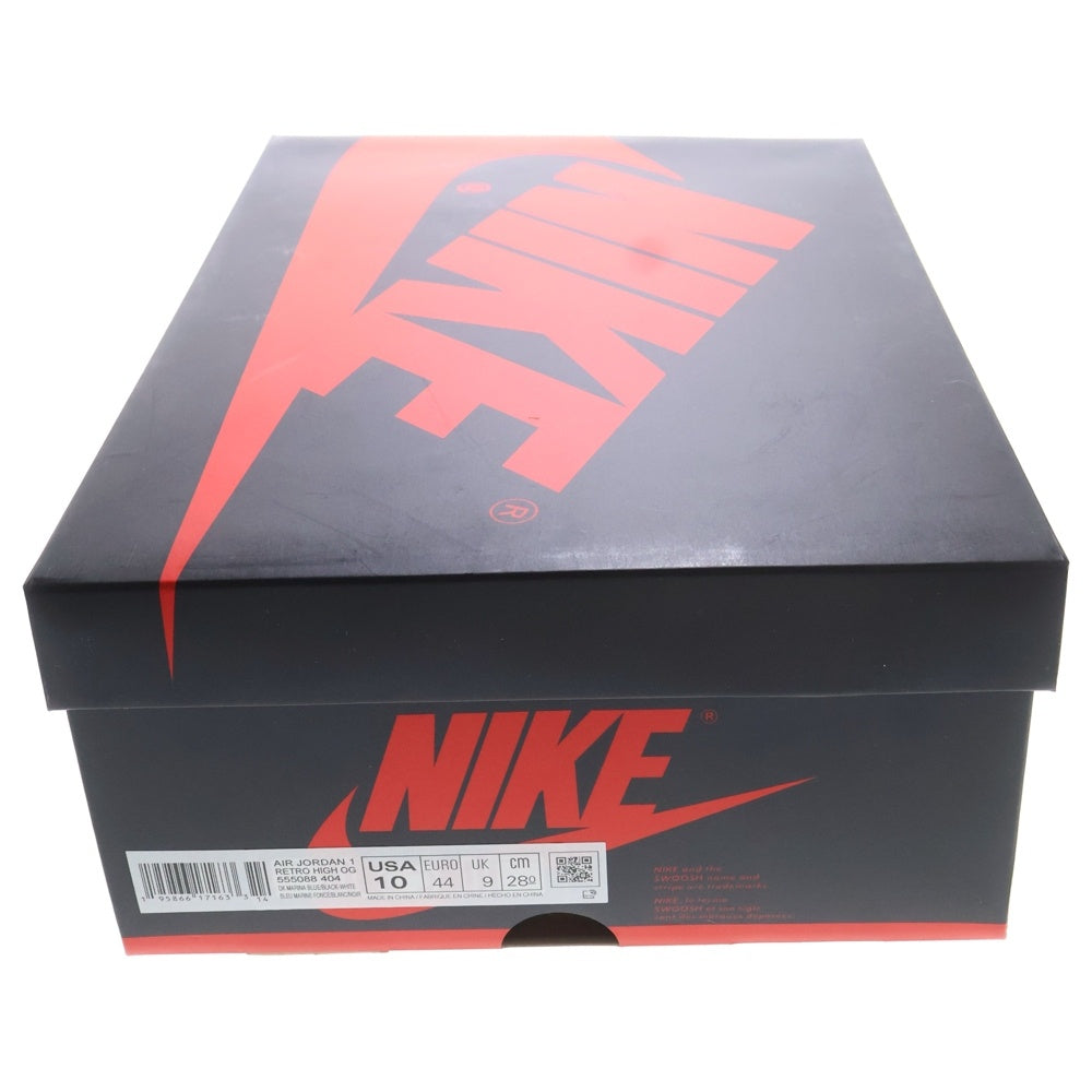 NIKE(ナイキ) AIR JORDAN 1 RETRO HIGH OG DARK MARINA BLUE エアジョーダン1 レトロ ダークマリーナブルー ハイカットスニーカー ブラック/ブルー US10/28cm 555088-404