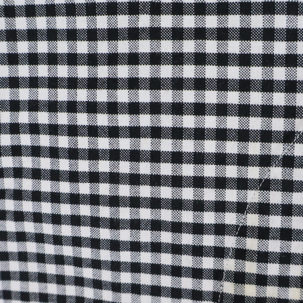 DANTON(ダントン) 20AW ギンガムチェック コットン ツイル バンドカラー ロングスリーブ 長袖 シャツ ブラック/ホワイト 20A-WS-001