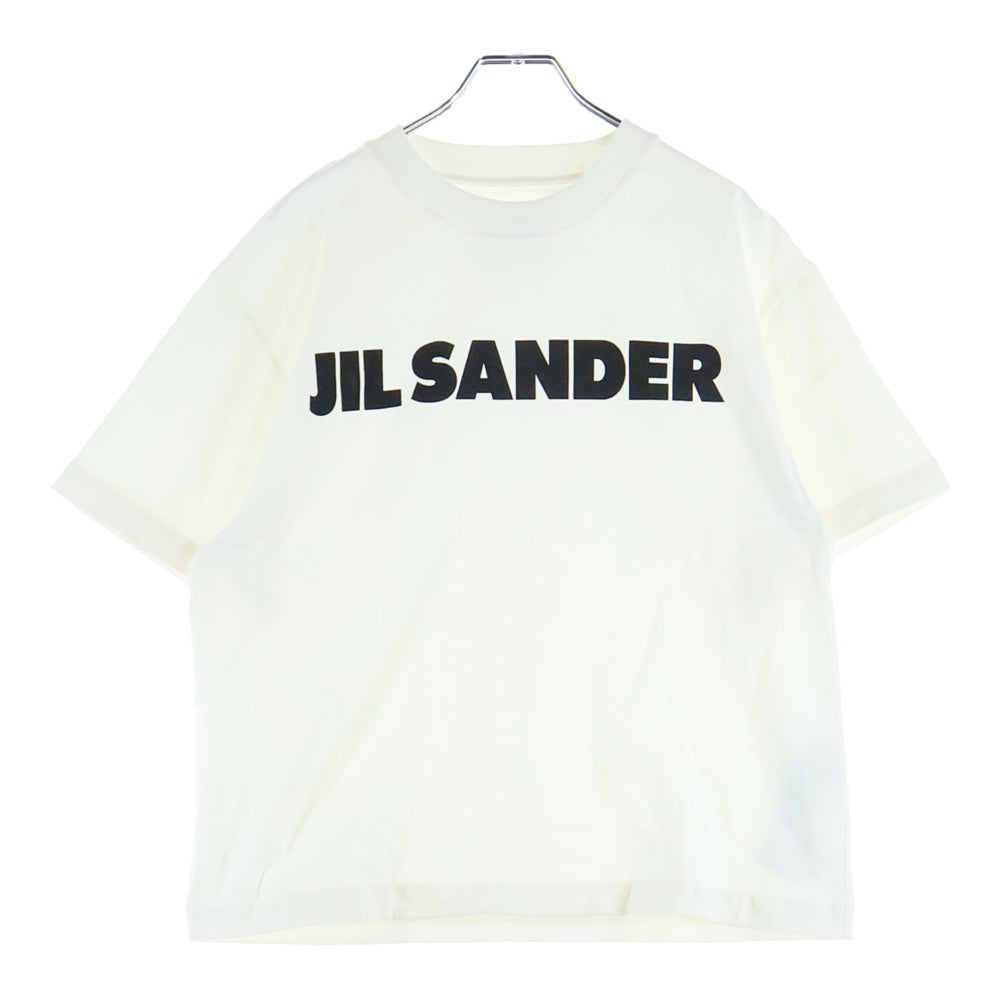 JIL SANDER(ジルサンダー) ドロップショルダー ロゴプリント Tシャツ 半袖カットソー ホワイト JSCU707050