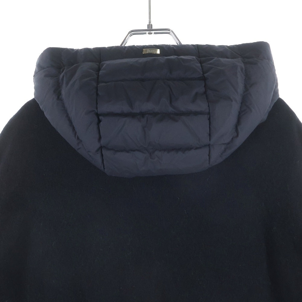 HERNO(ヘルノ) ニット 切替 ダウン ジャケット レディース ブラック MP0016D