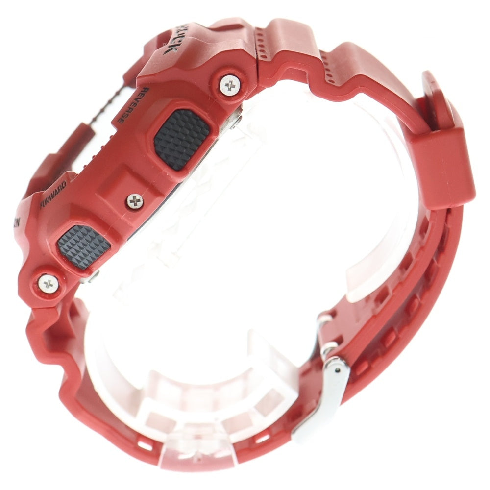 CASIO G-SHOCK(カシオ ジーショック) 20気圧防水 アナデジ文字盤 クオーツ ウオッチ 腕時計 レッド GA-100B-4AJF