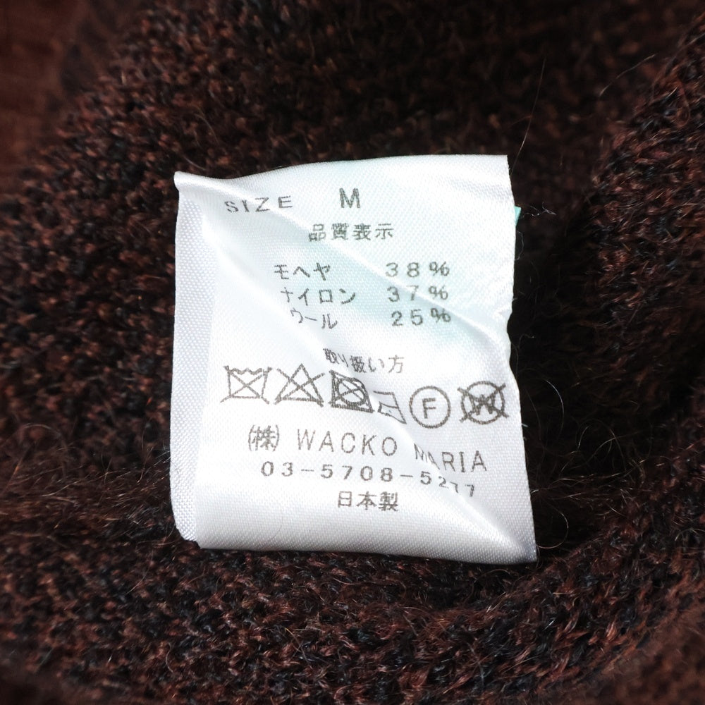 WACKO MARIA(ワコマリア) 22FW LEOPARD JACQUARD MOHAIR KNIT レオパード柄 ジャガード モヘアニット セーター レッド