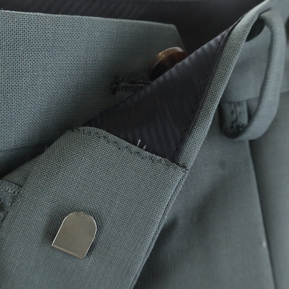 WACKO MARIA(ワコマリア) DORMEUIL PLEATED TROUSERS ドーメル プリーテッド ジップアップ スラックスパンツ グレー