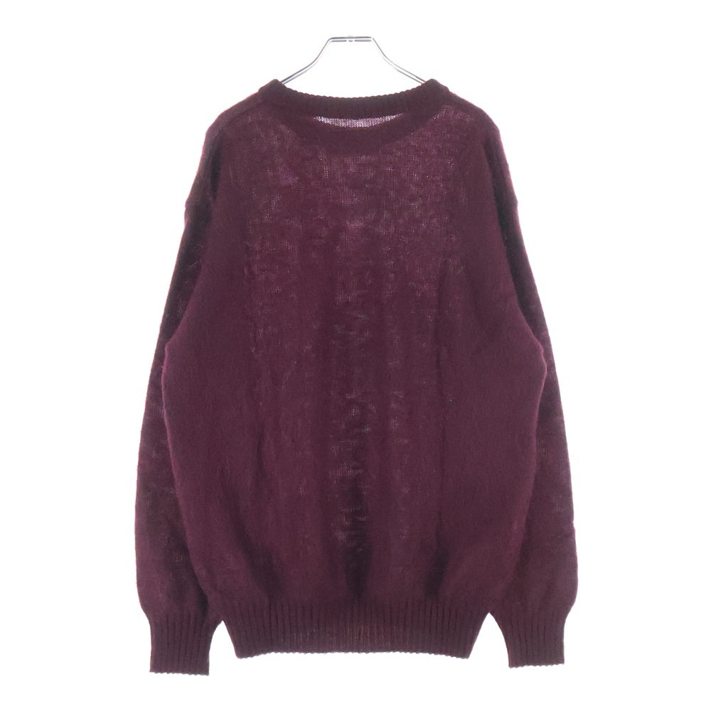 WACKO MARIA(ワコマリア) MOHAIR CREW NECK KNIT モヘア クルーネック ニット セーター ワインレッド