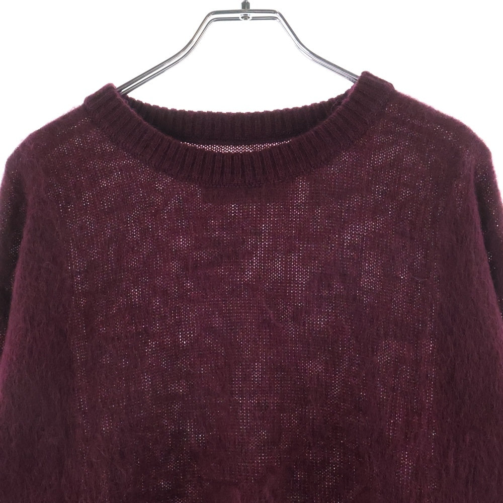 WACKO MARIA(ワコマリア) MOHAIR CREW NECK KNIT モヘア クルーネック ニット セーター ワインレッド
