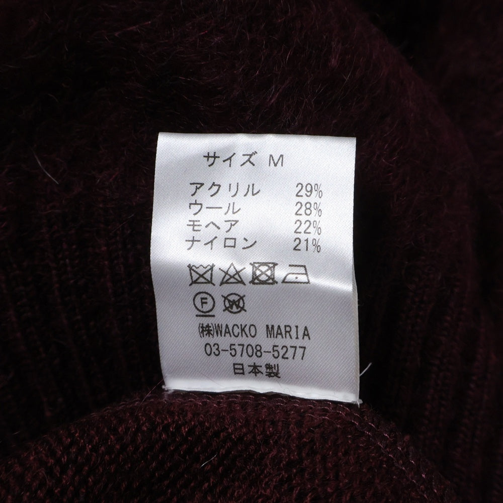 WACKO MARIA(ワコマリア) MOHAIR CREW NECK KNIT モヘア クルーネック ニット セーター ワインレッド