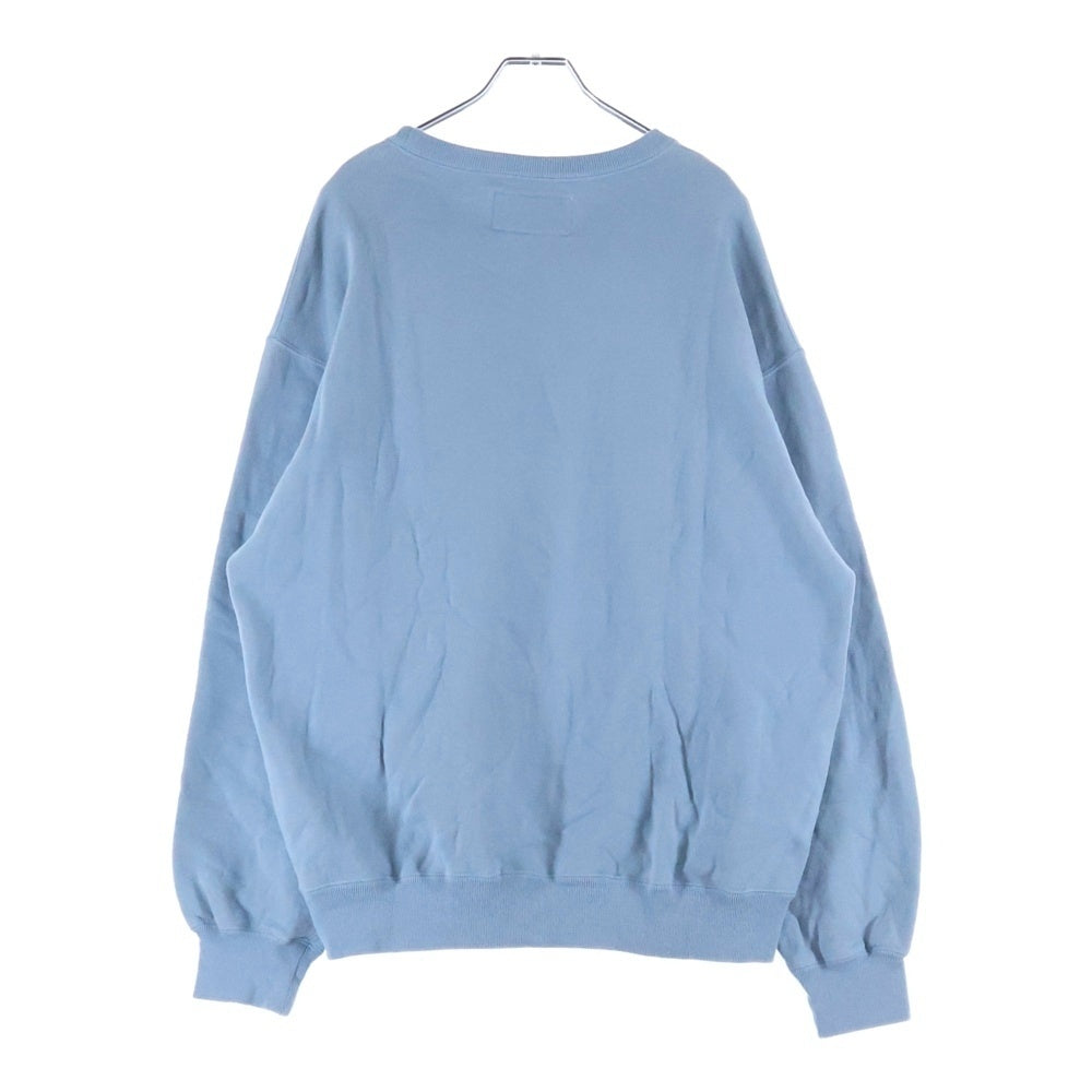 WACKO MARIA(ワコマリア) 24SS MIDDLE WEIGHT CREW NECK SWEAT SHIRT ミドル ウェイト クルーネック アーチロゴ スウェット トレーナー ブルー
