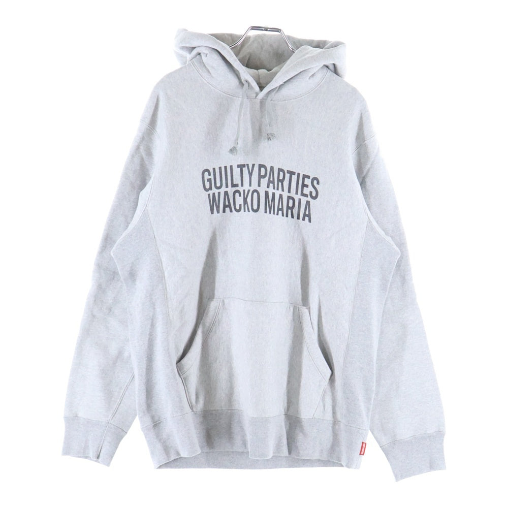 WACKO MARIA(ワコマリア) HEAVY WEIGHT PULLOVER HOODED SWEAT SHIRT ヘビーウェイト フロントロゴデザイン プルオーバー スウェット パーカー グレー
