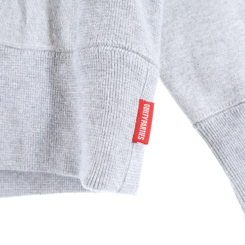 WACKO MARIA(ワコマリア) HEAVY WEIGHT PULLOVER HOODED SWEAT SHIRT ヘビーウェイト フロントロゴデザイン プルオーバー スウェット パーカー グレー