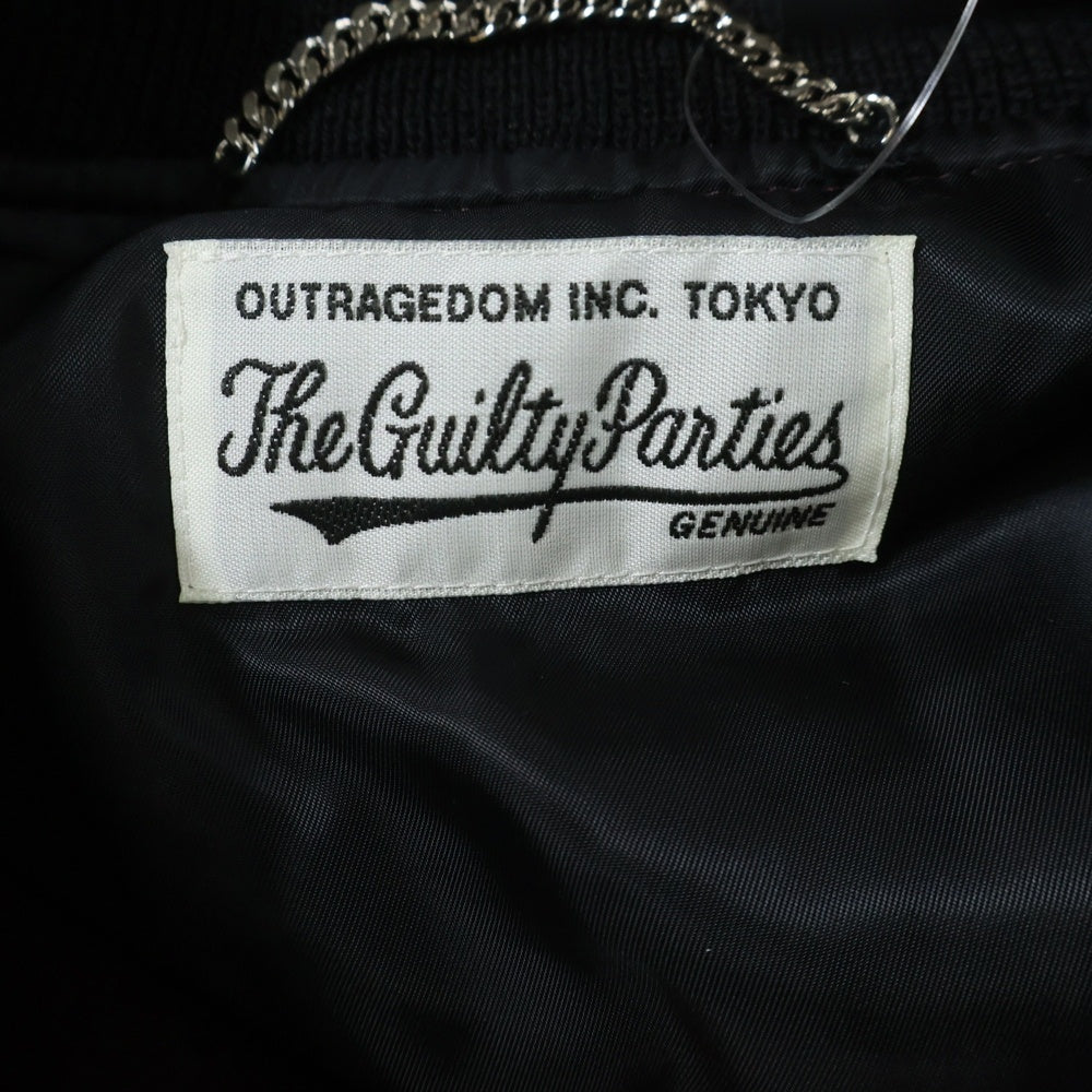 WACKO MARIA(ワコマリア) LEATHER VARSITY JACKET レザー ダブルポケット バーシティージャケット ワインレッド