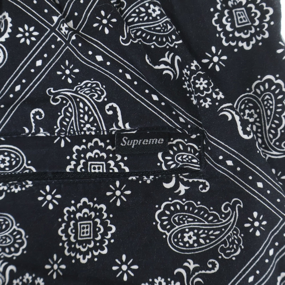 SUPREME(シュプリーム) 18SS Bandana Track Pant バンダナ トラック ドローストリング ジョガーパンツ ブラック/ホワイト