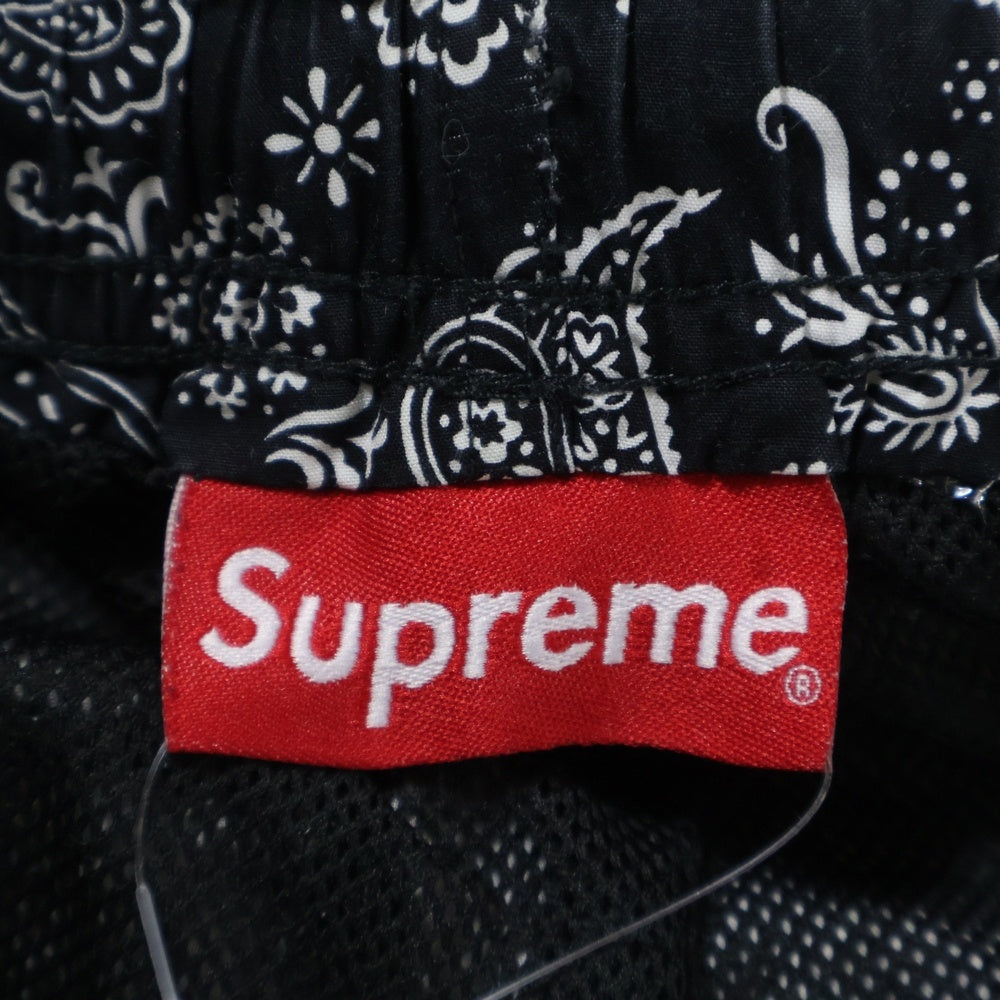 SUPREME(シュプリーム) 18SS Bandana Track Pant バンダナ トラック ドローストリング ジョガーパンツ ブラック/ホワイト