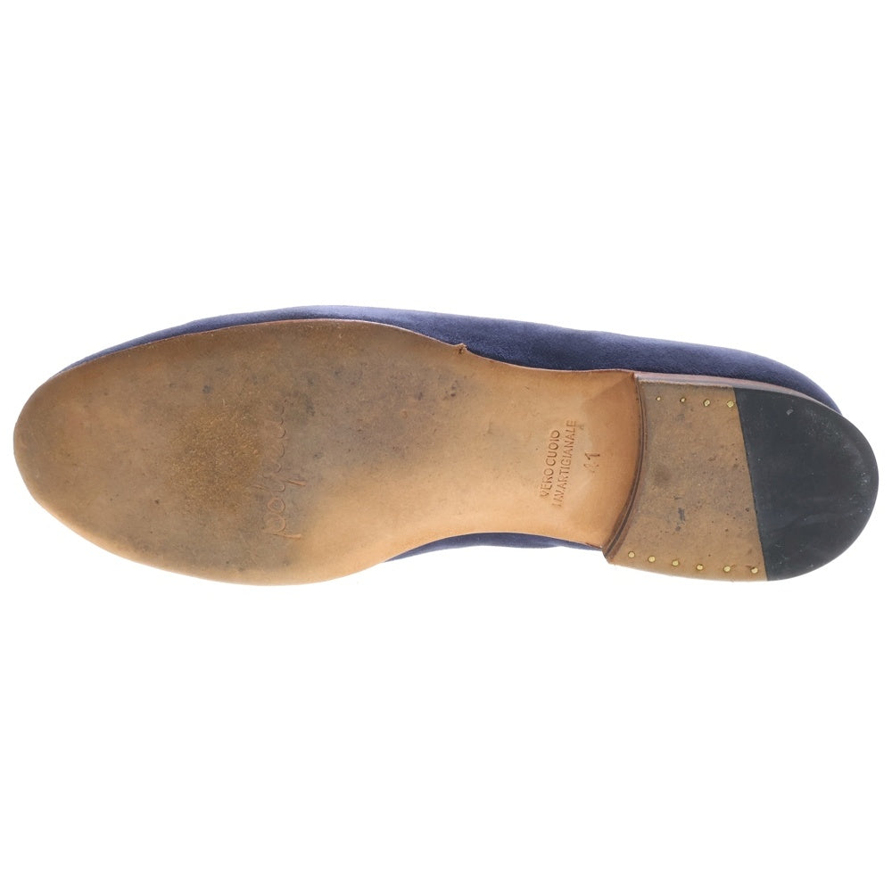 polpetta(ポルペッタ) BACCI KISS VELVET SLIP ON バッチキスベルベットスリッポン レザー ローカットシューズ ネイビー