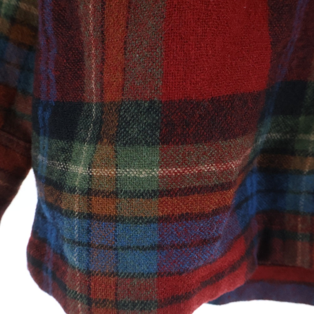 PENDLETON(ペンドルトン) 90S VINTAGE ロングスリーブ ウールチェック ヴィンテージ 長袖シャツ レッド/ブルー