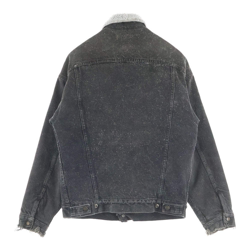 Levi's(リーバイス) 80-90S VINTAGE 70609 GALACTIC WASHED ヴィンテージ USA製 ギャラクティックウォッシュ 裏ボア 先染めブラック デニムジャケット ブラック