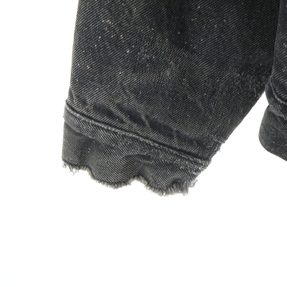 Levi's(リーバイス) 80-90S VINTAGE 70609 GALACTIC WASHED ヴィンテージ USA製 ギャラクティックウォッシュ 裏ボア 先染めブラック デニムジャケット ブラック