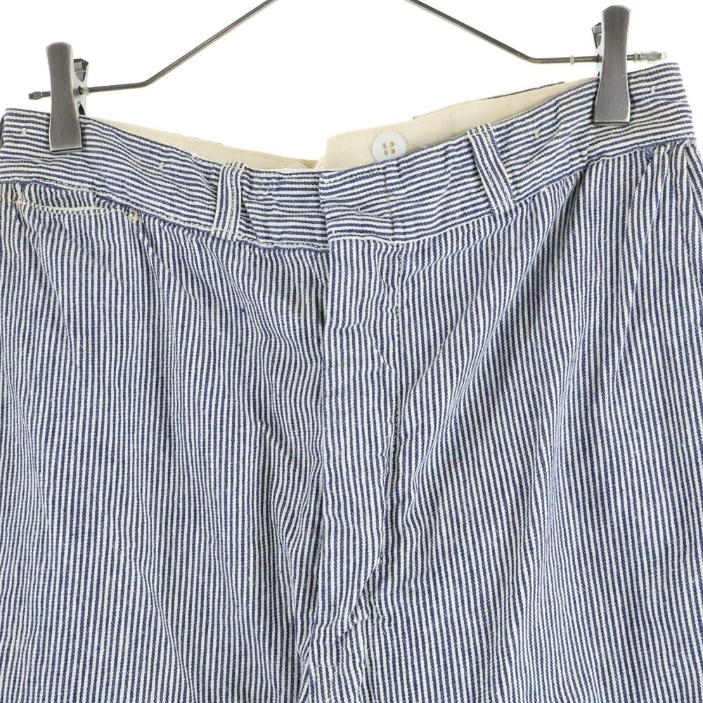 VINTAGE(ヴィンテージ) 50S VINTAGE It's Walker's ヴィンテージ 巻きタグ ヒッコリーストライプ ライトニングジッパー ジップフライ ワークトラウザーパンツ ホワイト/ネイビー