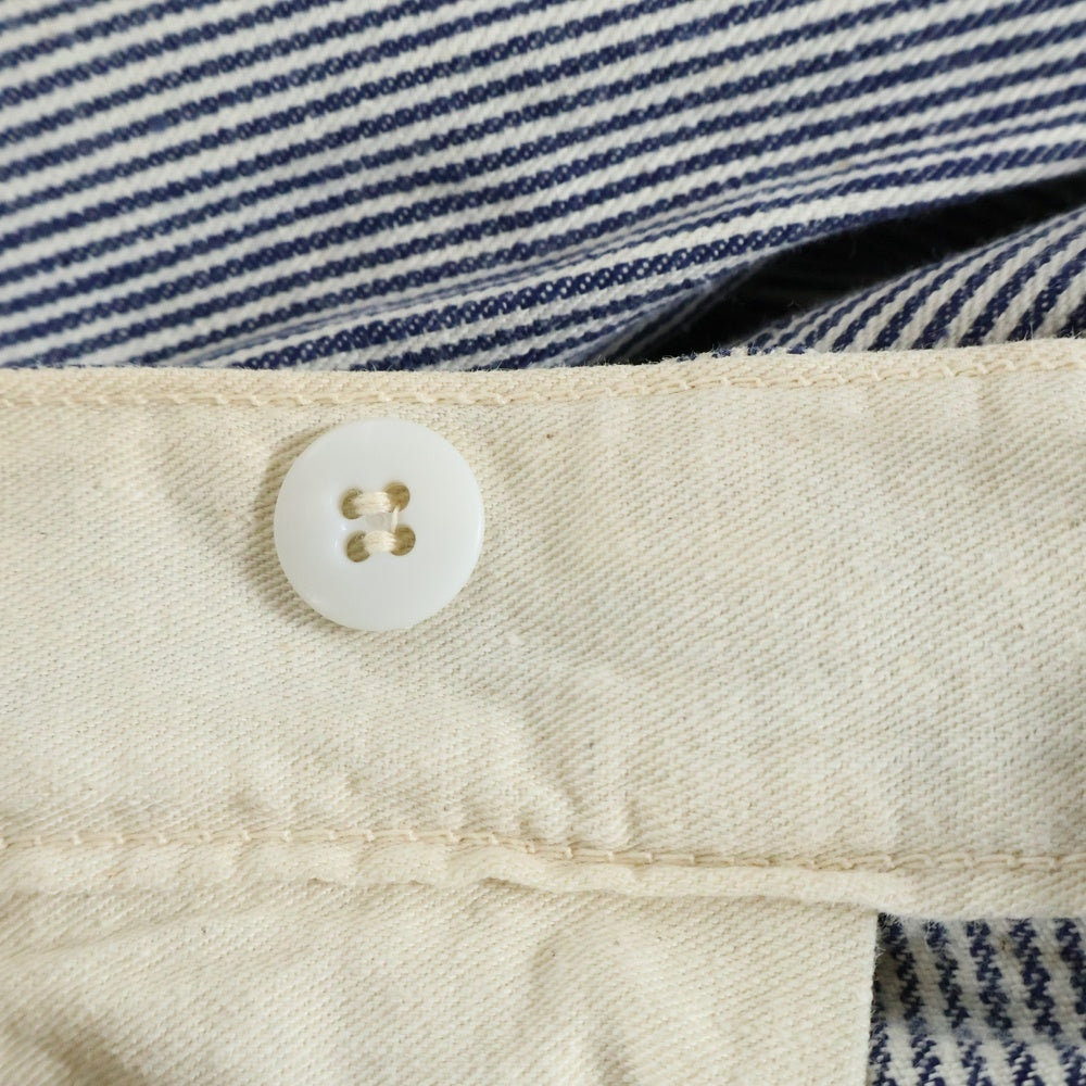 VINTAGE(ヴィンテージ) 50S VINTAGE It's Walker's ヴィンテージ 巻きタグ ヒッコリーストライプ ライトニングジッパー ジップフライ ワークトラウザーパンツ ホワイト/ネイビー
